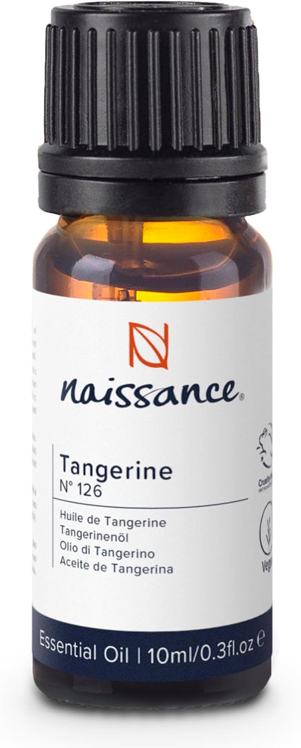 Naissance Tangerine Oil (Mandarin Oil) (No. 126), 10 ml, Natural Pure Mandarin Essential Oil, Essential Oils for Natural Cosmetics, Aromatherapy, Diffuser, Oil Burner, Fragrance Oil for Aroma Diffuser