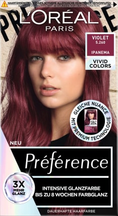 L\'Oréal Paris Préférence Haarfarbe Vivid Colors Violet 5.260, 1 St