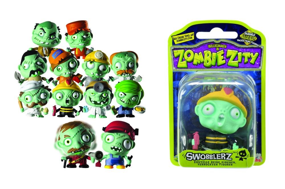 Zombie Zity Single Figure With Id Card Holder Pack Of 12 Assorted
