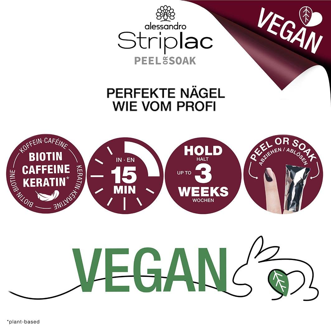alessandro Striplac Peel or Soak - Story of Jungle - TEMPTING SNAKE - Green Shade - Vegan - LED Nail Polish in Delicate Brown - For Perfect Nails in 15 Minutes, 5 ml