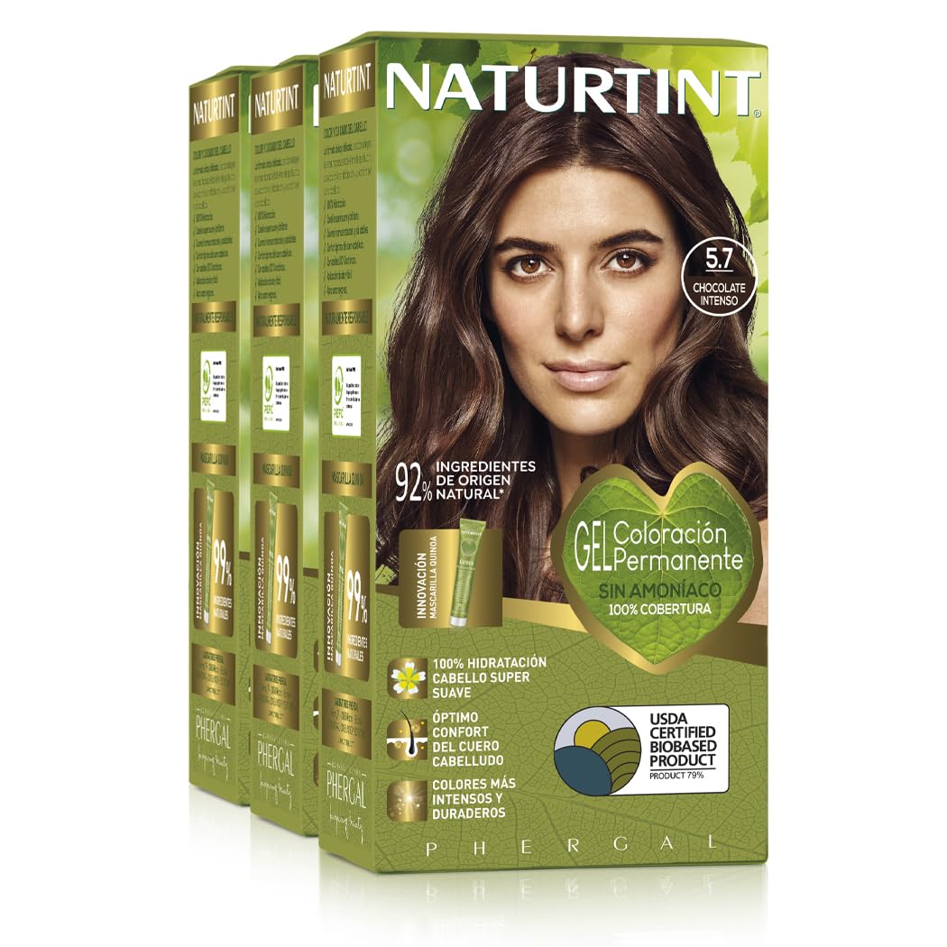 Naturtint Hair color without ammonia, with a high percentage of natural ingredients, 170 ml (x3)