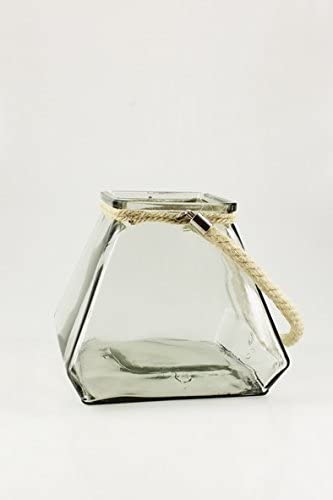 Goldbach Glass lantern with string, square, 22.5 x 22.5 x 38 cm, clear