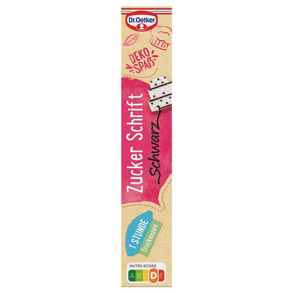 Sugar writing cake decoration, black