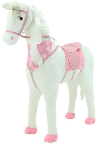 Sweety Toys 9015 Plush Horse Xxl Giant Standing Horse-Riding Horse White Be