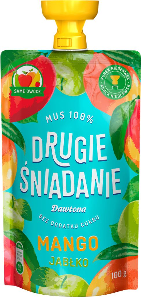 Zweites Frühstücksmousse 100% Mango-Apfel 100 G
