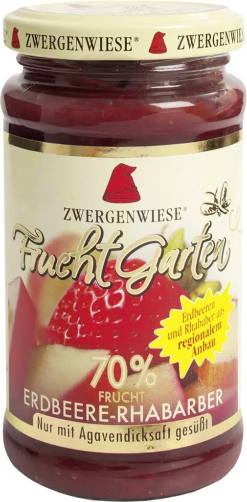 Zwergenwiese FruchtGarten Erdbeere-Rhabarber -- 225g