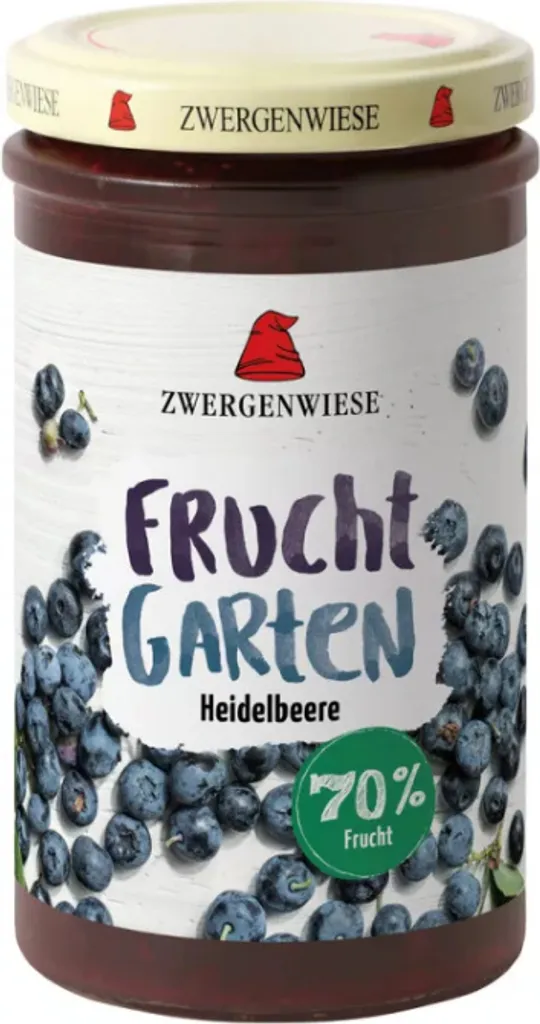 Zwergenwiese FruchtGarten Heidelbeere -- 225g x 6  - 6er Pack VPE