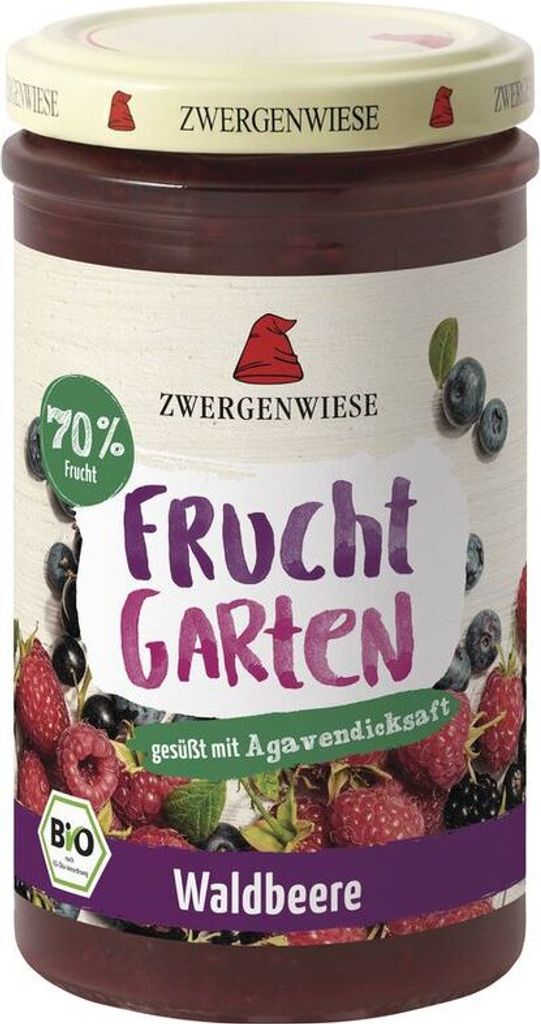 Zwergenwiese FruchtGarten Waldbeere -- 225g x 6  - 6er Pack VPE