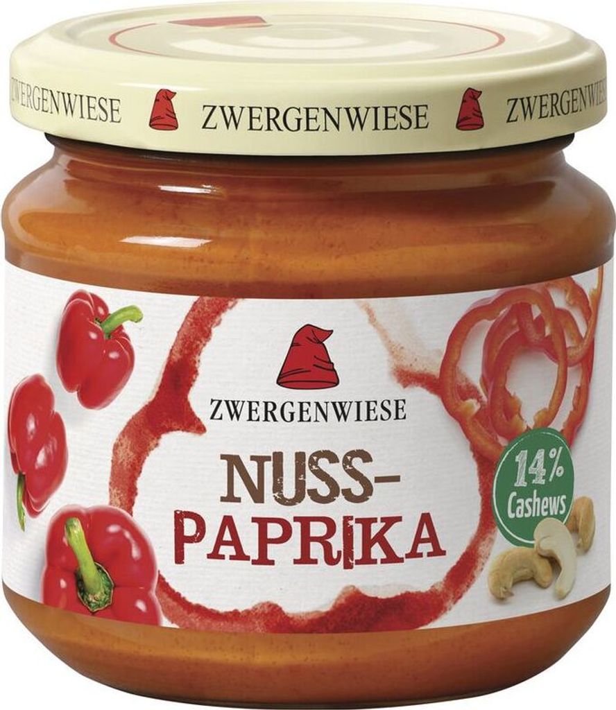 Zwergenwiese Nuss-Paprika Aufstrich -- 200g x 6  - 6er Pack VPE