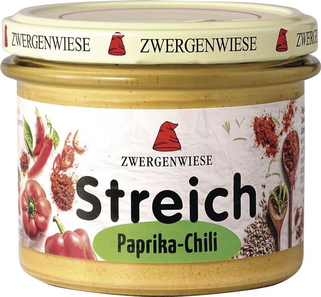 Zwergenwiese Paprika-Chili Streich 6x180g, BIO Brotaufstrich pikant