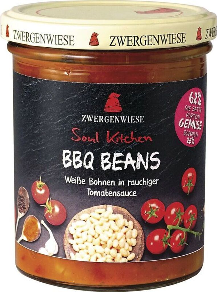 Zwergenwiese Soul Kitchen BBQ Beans -- 370g x 6  - 6er Pack VPE