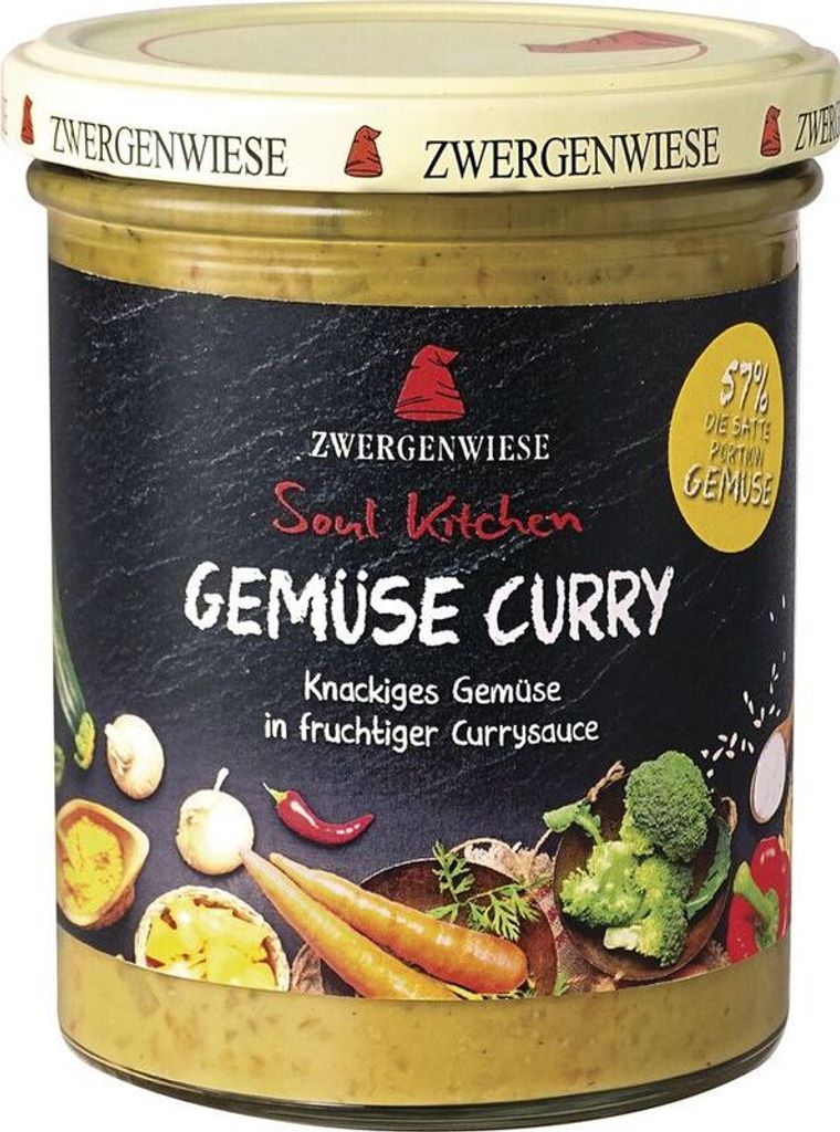 Zwergenwiese Soul Kitchen Gemüse Curry -- 370g x 6  - 6er Pack VPE