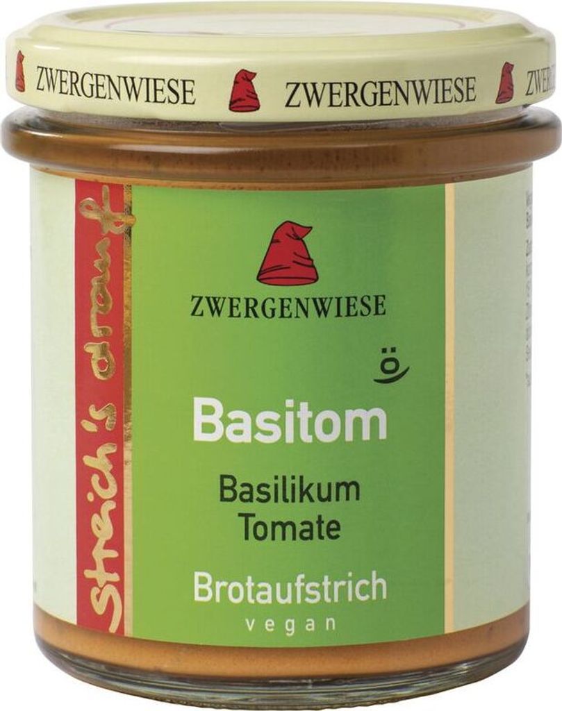 Zwergenwiese streichs drauf Basitom 6x160g, BIO Brotaufstrich pikant