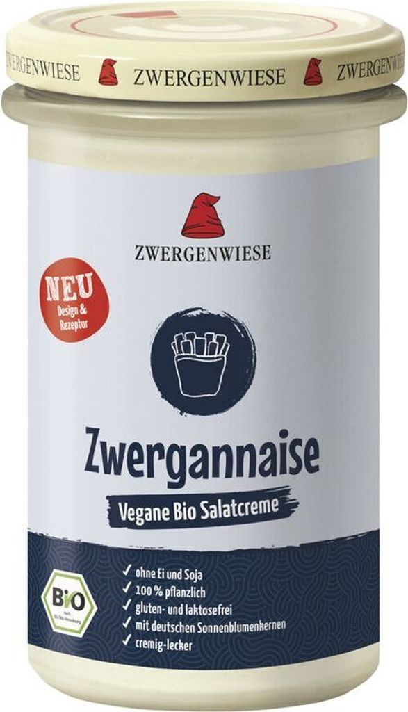 Zwergenwiese Zwergannaise Vegane Mayonnaise -- 230ml x 6  - 6er Pack VPE