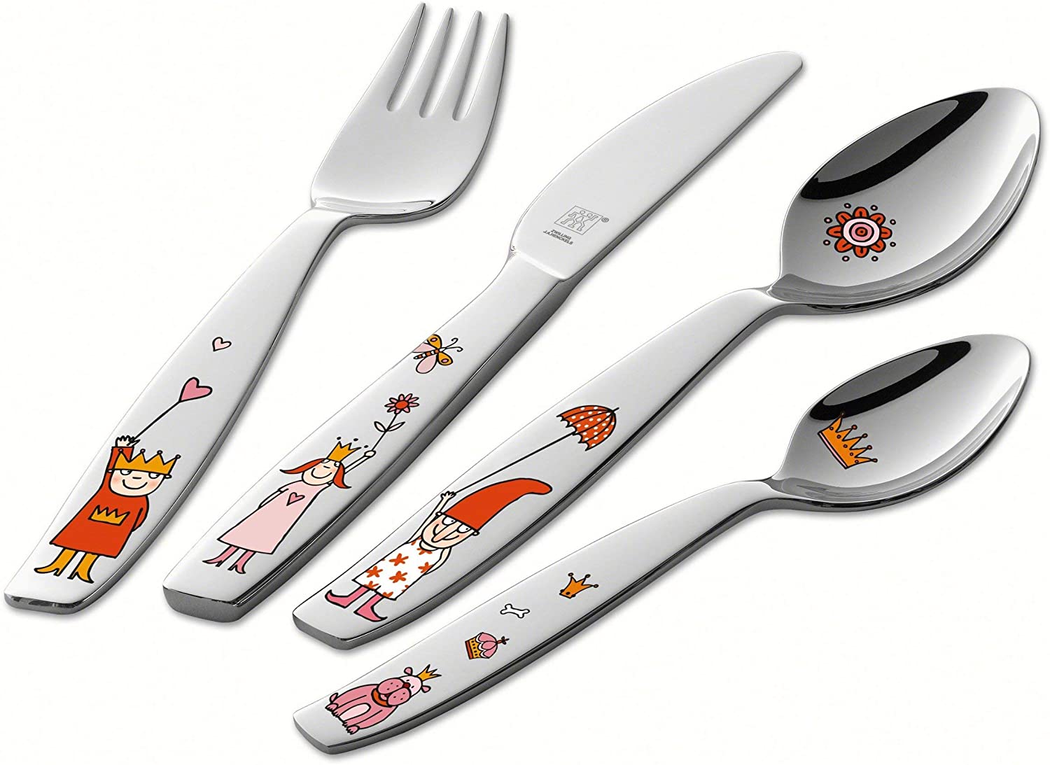 Zwilling Emilie 07136-210-0 Children\'s Cutlery Set 4 Pieces Stainless Steel 18/10 Polished