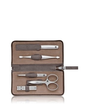 Zwilling Manicure Pedicure Set 3-piece with combo nail scissors, leather, black