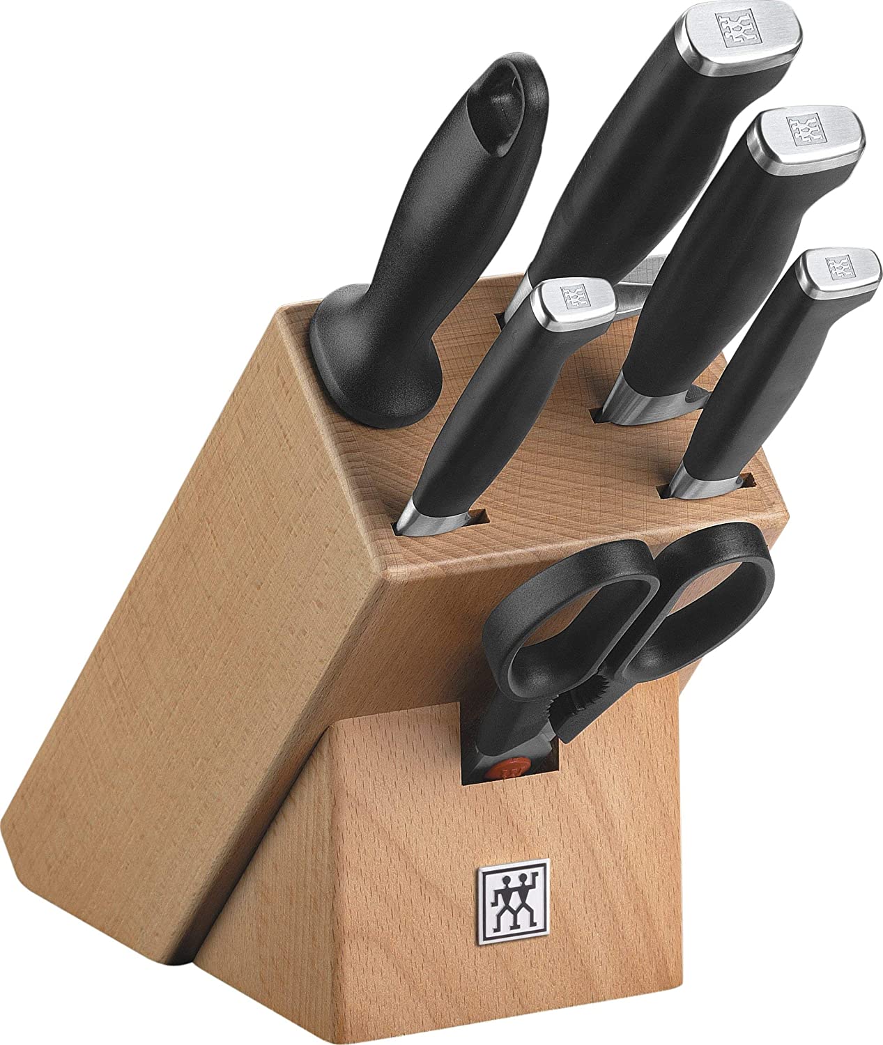 Zwilling Twin Four Star II Knife Block 7-Piece Includes Large Bamboo Chopping Board