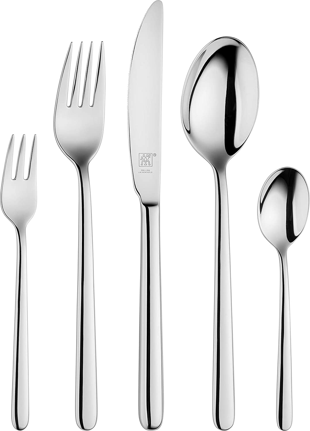 Zwilling 1000953 30-Piece Cutlery Set for 6 People, 18/10 Stainless Steel/High Quality Blade Steel, Polished, Newcastle