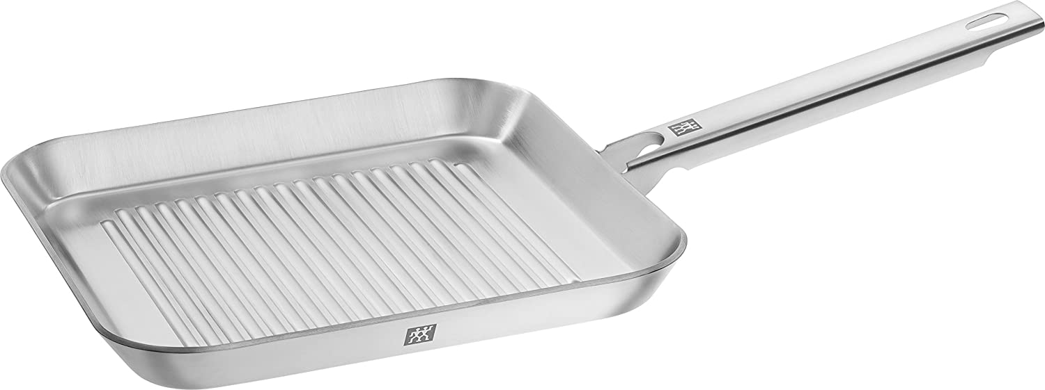 Zwilling Plus Stainless Steel Induction Grill Pan, Silver, 24 x 24 cm