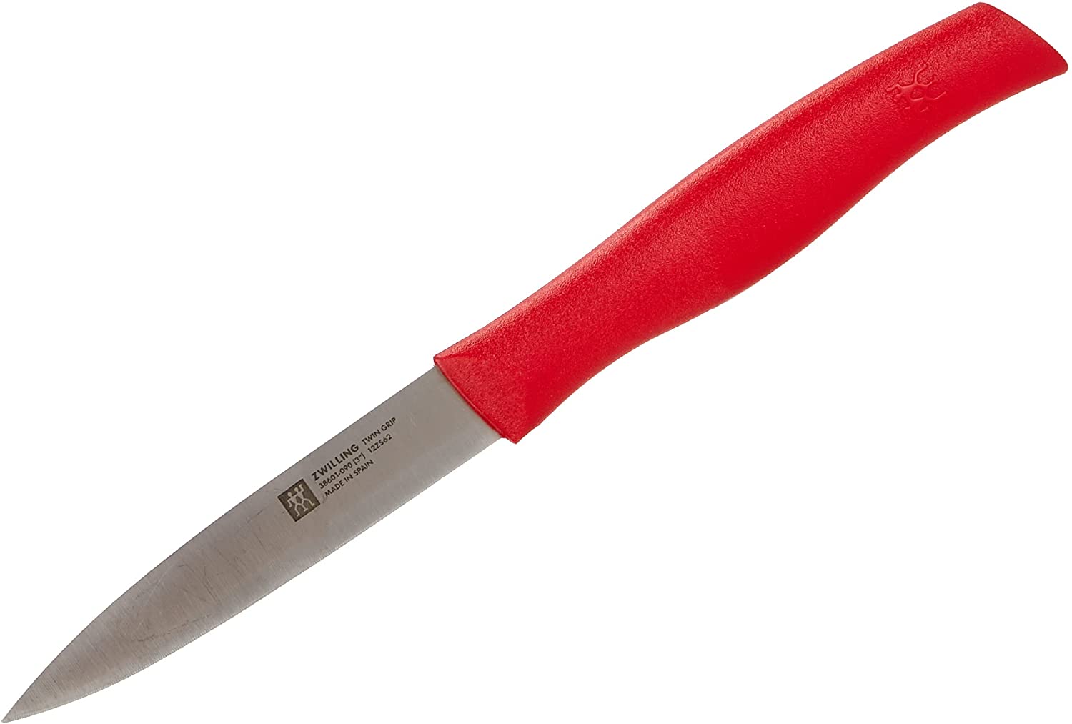 Zwilling 38601090 Twin Grip Spick and Garnishing Knife, Friodur Blade, 90 mm, Red