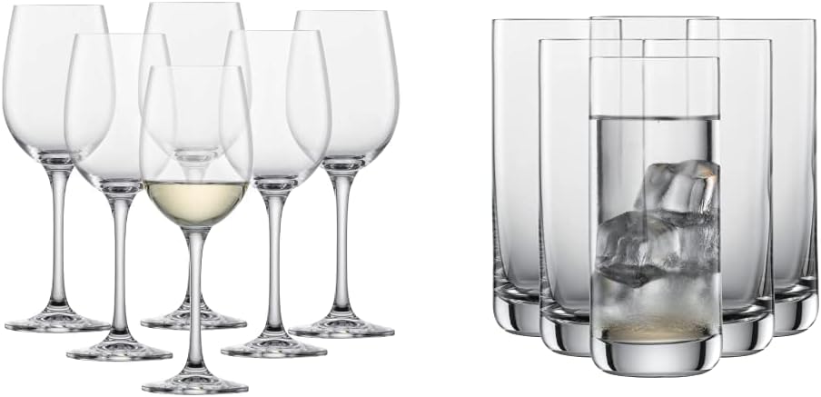 Schott Zwiesel Classico White Wine Glass, Classic Wine Glasses for White Wine & Long Drink Glass Convention, Straightline Drinking Glasses for Long Drinks