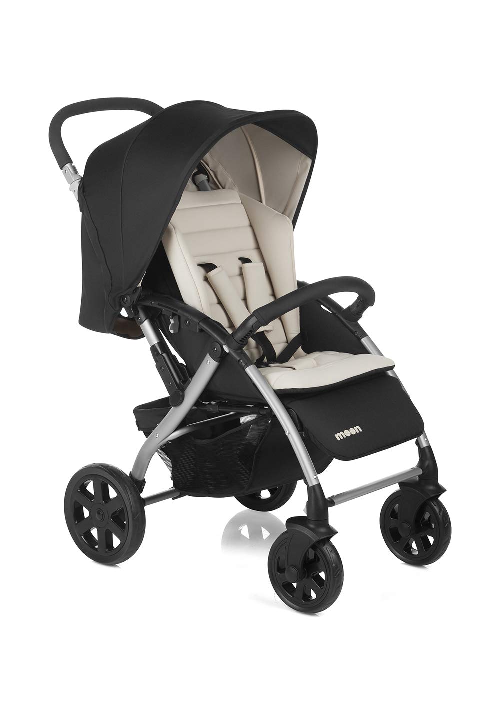 Nurse by Jané 8027 613 Moon Pro Pushchair from 6 Months to 15 kg Compact Folding with Large Shopping Basket and Rain Cover Beige 9.2 kg